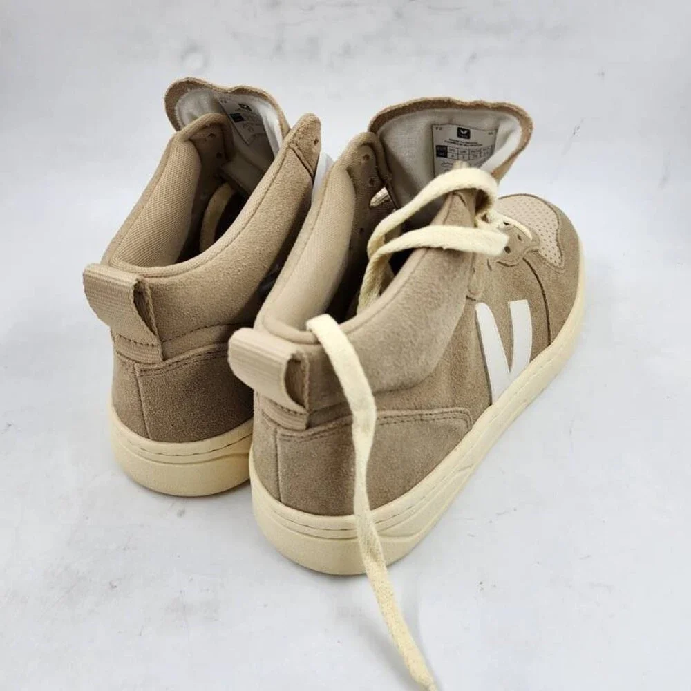 VEJA V-15 Suede Leather Sneakers Men's EU 41/US 8 Dune Pierre